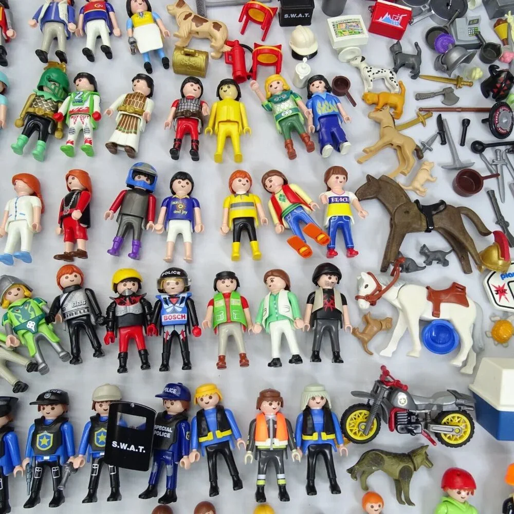 Vintage Playmobil Figures Knights Pirates Police‎ Skater Accessories Swords Lot